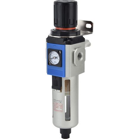 Filtre à débit pour compresseur d'air, régulateur de pression, séparateur eau/huile avec manomètre (accessoire GFR300-08) (1/5)
