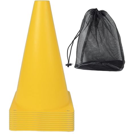 Lot de 10 cônes d'entraînement de football - Seau de skate - Accessoires de football - Seau de basket-ball - Agilitys (1/5)