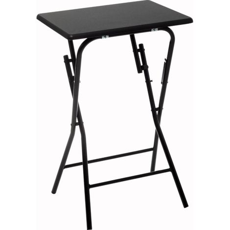 Five Simply Smart – Table d'appoint pliante 64cm – MDF et métal – Design noir élégant pour espaces réduits – Facile à entretenir (1/3)