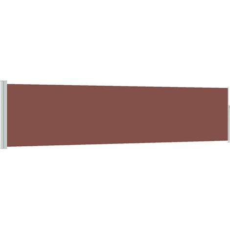 Store Banne - Auvent latéral rétractable de patio 120x500 cm Marron fr10564 - Maison La Vie (1/5)