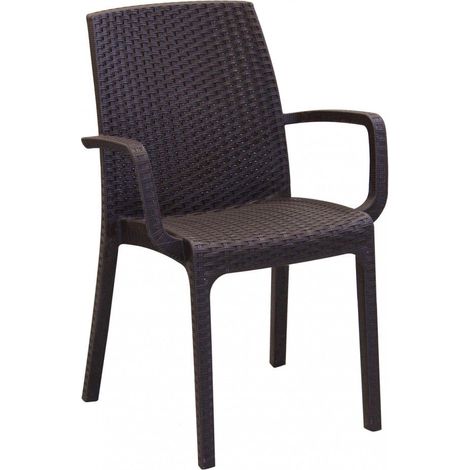 Sedia indiana 57x59x86 h cm in Wicker Marrone (1/5)
