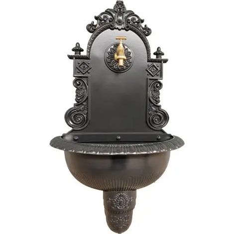 Fuente de pared de aluminio antracita 44x21x75 (1/2)