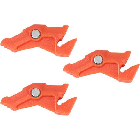 Gas cartridge holder – gas cylinder holder, stabilizing bracket for gas cartridges with triangular magnetic attachment, lightweight camping accessory made of plastic for holding (1/5)