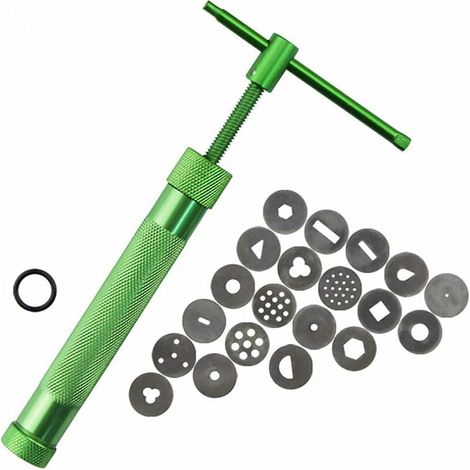 Extrudeuse en acier inoxydable pour pâte à sucre avec 20 embouts (1/5)