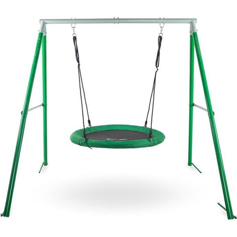 Columpio redondo infantil - Metal - Verde - Carga 150 kg - Diámetro 102 cm