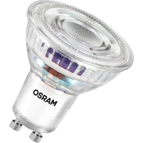 Lampe réflecteur LED OSRAM PAR16 GU10 2700K blanc chaud, angle de faisceau de 36°, 360lm, durée de vie de 50000h, IP20, luminosité instantanée, éclairage ciblé (1/3)