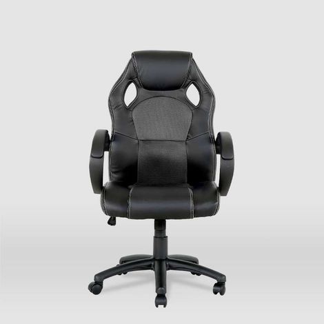 Silla gaming Olimpia tapizada en piel sintética negro, 118/127cm(alto) 64.5cm(ancho) 71cm(largo) (1/5)