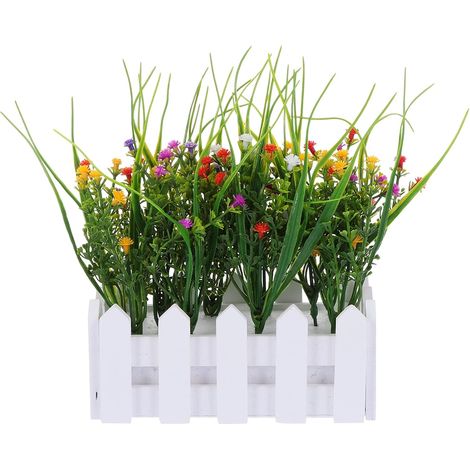 Fleurs Artificielles pour Clôture Bois Décoration Végétale Artificielle pour Maison Fausse Plante Verte pour Décoration de Porche Chambre (1/5)