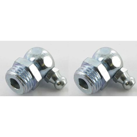 2x graisseur 1/4 BSP angle 90 ° embout graissage pompe à graisse manuelle hydraulique tracteur engin agricole tractopelle