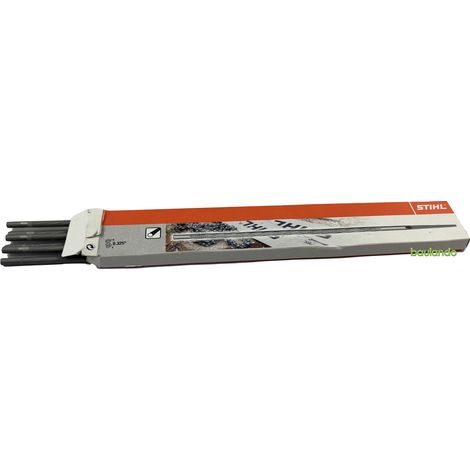 STIHL 56057714506 Rundfeile 6 Stück 200x4,5mm für .325" Sägeketten mit 1 Holz Feilenhalter