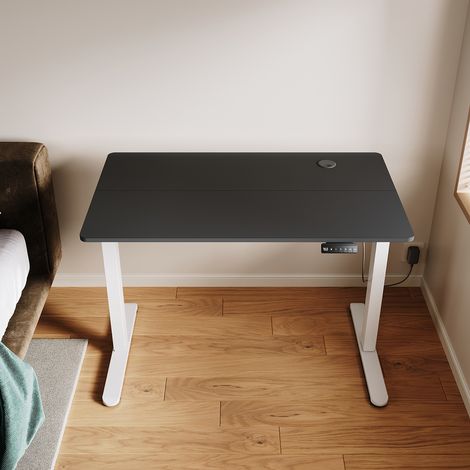 ELEGANT Standing Desk 120 x 60cm, Sit-Stand Convertible, Electric Height Adjustment 70-115cm, Black