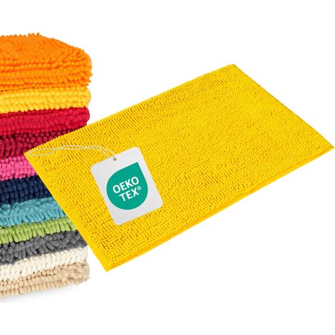 WOHNDIRECT tappetino da bagno PARIS - 1 pezzo 50x80 cm, Giallo