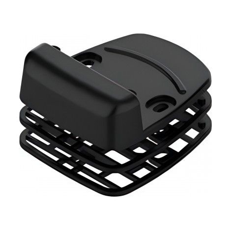 Sabot de portail battant motorisé + cales - large - aluminium - noir - TIRARD