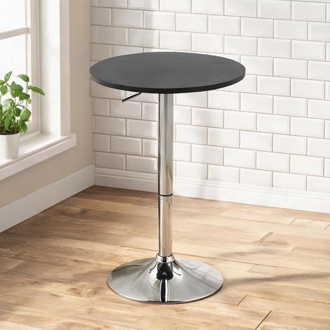 Table de bar negro en métal MDF 60 x 60 x 93 cm (1/5)