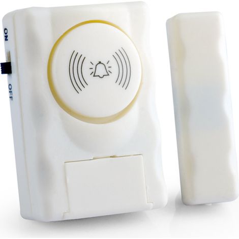 Système d'alarme sans fil pour porte et fenêtre, sécurité domestique. Alarme sonore de 90 dB. Capteur de porte magnétique indépendant. Détecteur de porte ouverte sans fil. (1/5)