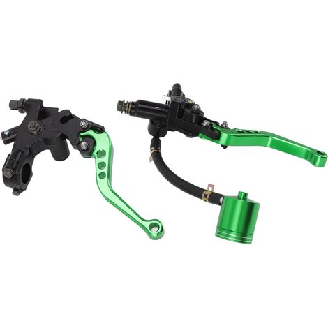 Levier de Frein et d'Embrayage Universel pour Moto, Paire en Aluminium, Vert, Accessoire de Remplacement Compatible Suzuki, Léger et Résistant (1/5)
