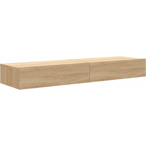 Mueble TV multimedia Estantería TV Aparador TV Comedor Salón Dormitorio con iluminación LED 2 piezas Roble Sonoma 60 x 35 x 155 cm marrón 020028891 (1/5)