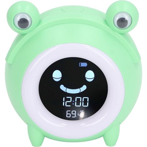 Réveil pour enfants avec veilleuse musicale douce en forme d'animal et horloge numérique pour apprendre à lire l'heure. (1/5)