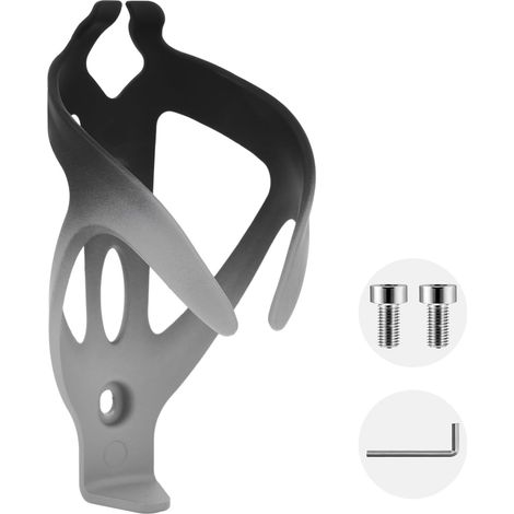 Portaborraccia per bicicletta, resistente, colore grigio sfumato  Portaborraccia MTB leggero con attrezzo per avvitare, portaborraccia universale antiscivolo per mountain bike/bici da strada/portaborr (1/5)