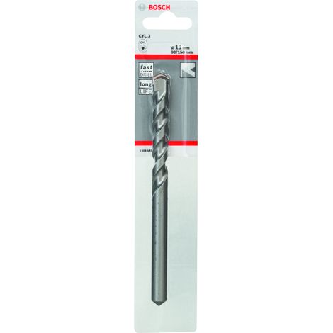 Broca para hormigón bosch 11 mm 150 mm duradera (1/2)