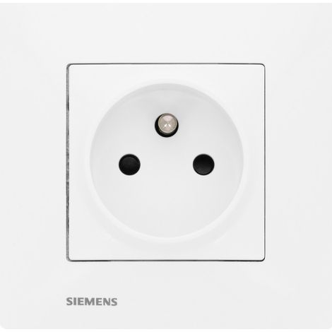 Siemens Modulare weiße Steckdose mit Sicherheitsklappen