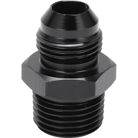 Ortviai Raccord de ligne carburant 8 AN vers 1/2 NPT en aluminium 6061-T6 anodisé noir (1/5)