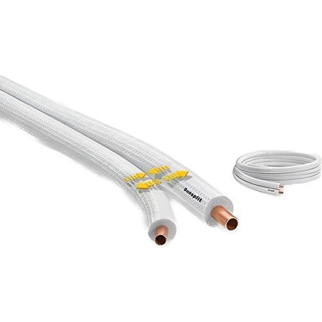 Tubo Doble Cobre Aislado Aire Acondicionado Rollo 20 mts Tubo Refri Aire Acondicionado: 3/8-5/8