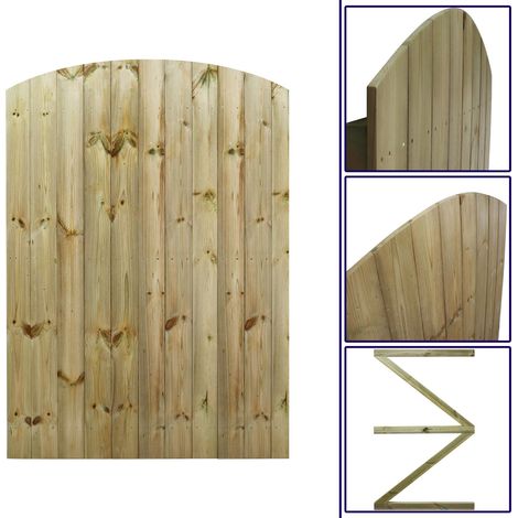 Premier 6ft Tongue & Groove 120cm Wide Semi-Braced Arch Top Gate