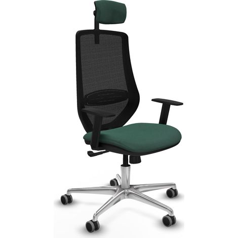 Piqueras y Crespo D086G2W Chaise de bureau verte ergonomique (1/3)