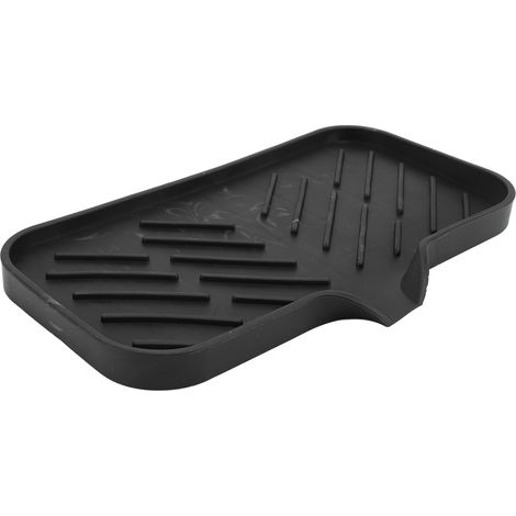 Porte-savon en silicone antidérapant multifonctionnel avec bac à savon auto-égouttant pour salle de bain et cuisine (1/5)