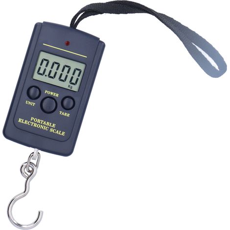 Mini balance électronique portable à équerre, 40 kg, 10 g, Steelyard avec crochet de suspension WHA01L (1/5)
