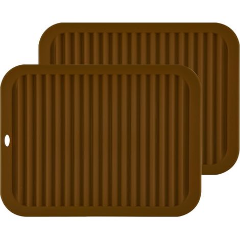 Dessous de Plat Silicone, Anti-dérapant Anti-Chaleur Tapis de Pot, Support à Couverts, Tapis Résistants à la Chaleur,coffee