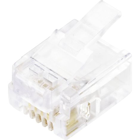 TRU COMPONENTS TC-10336036 Fiche mâle modulaire mâle, droit Nombre de pôles 6P4C RJ45 1 pc(s) S617702 (1/2)