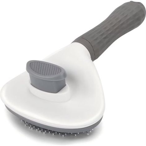 Entwirrungsbürste Haustiermassagegerät Teleskopdesign Spart Zeit und Mühe Rutschfester Griff 60° verstellbare Nadel Entfernt mühelos lose Unterwo