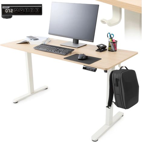 AREBOS höhenverstellbarer Schreibtisch elektrisch 140 x 60 cm mit Memory Funktion (1/5)
