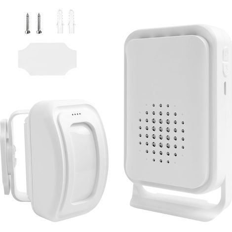 Detecteur de Passage, Alarme Detecteur de Mouvement, Alarme Detecteur Exterieur sans Fil, Sonnette Entrée Magasin, Alarme Maison sans Fil, Alarme Porte (1/5)
