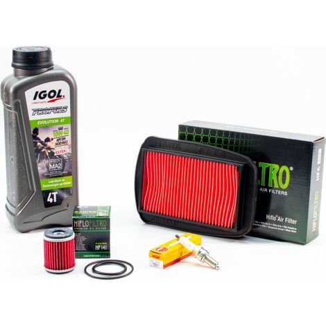 Kit Révision Filtres Bougies pour YAMAHA R125 de 2024 à 2025 - IGOL PROPULS EVOLUTION 10W40 1L