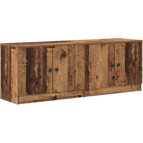 Armoire de rangement adaptée aux lits mezzanine deux places, bois antique (1/5)