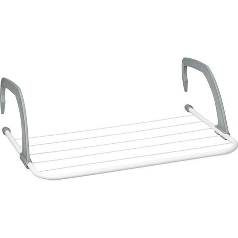 Tendedero colgante para radiador y balcón – 3 m, acero blanco, compacto y portátil, ideal para espacios pequeños. (1/5)