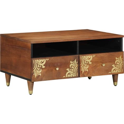 Couchtisch Honigbraun 80 x 54 x 40 cm Massivholz Mango