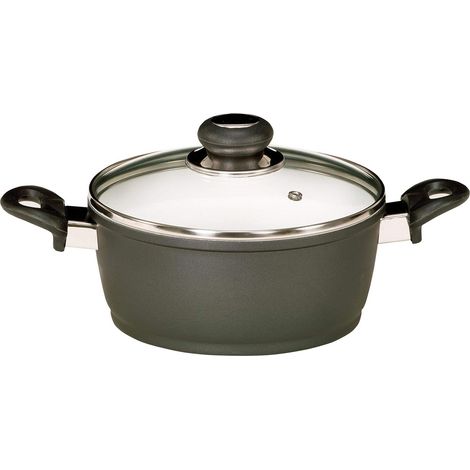 Pot à Viande avec Couvercle en Verre Noir 1,3 l (1/2)