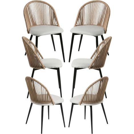 Packs Sillas Comedor - Pack 6 Sillas Misal - Gris claro (1/5)