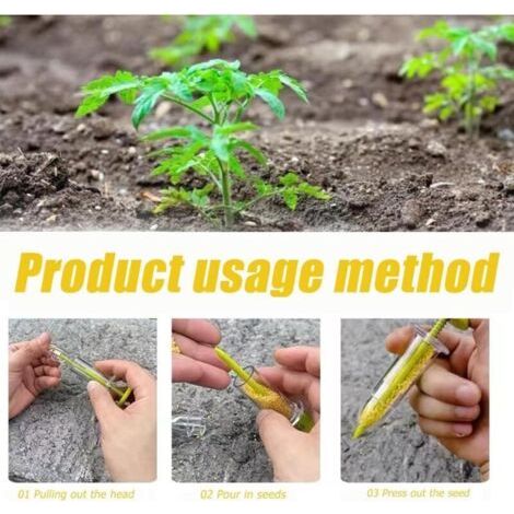 Distributeur de Graines, 6 Pcs Mini Semoir Semences, Semoir à Graines, Semoir à Graines de Jardin Manuel, Outil de Semoir de Semis pour Petites Graines, Planter, Légumes, Fleurs