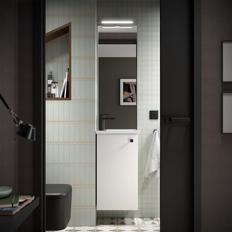 Badezimmermöbel MARVILLE WHITE SATIN + Waschtisch (1/3)