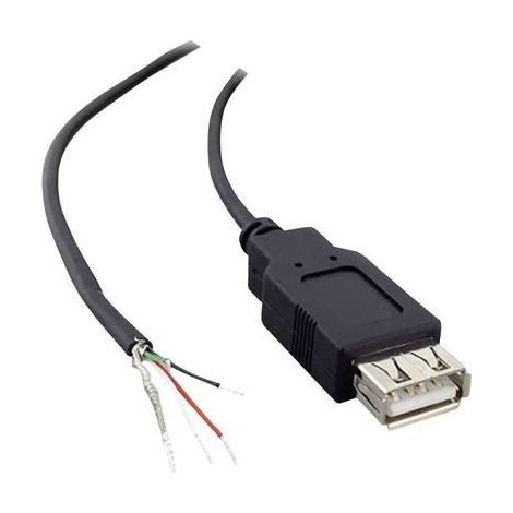 Connettore USB A 2.0 con estremità del cavo aperta Giunto dritto Connettore USB A 2.0 10080111 BKL Electronic Contenuto