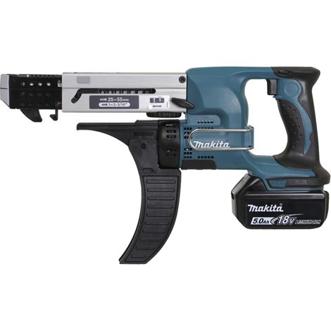 Makita – Visseuse à plaque de plâtre automatique 18V avec 2 batteries 5.0Ah – Moteur Brushless – Vissage rapide en série – Chargeur inclus