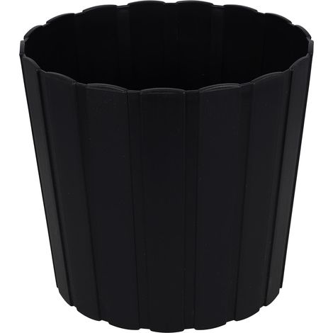 Vaso in plastica per fiori ed erbe aromatiche da balcone o terrazzo, antracite, 24 cm