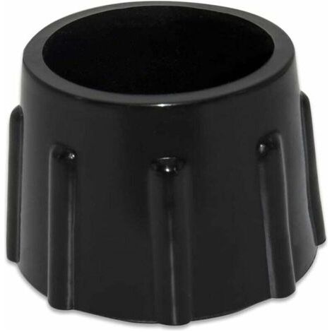 Lot de 4 Embouts de Protection de Sol en Caoutchouc synthétique antidérapants pour Meubles Ronds Diamètre 35 mm, 3,5 cm, Noir