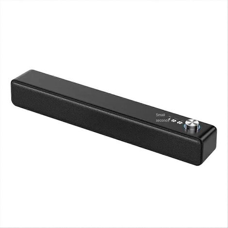 Barre de son caisson de basse Bluetooth, enceinte sans fil noire pour TV, musique et home cinéma, son puissant (1/5)