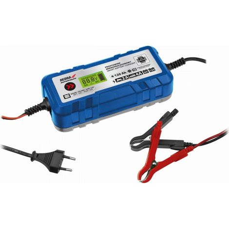 Rectificador DEDRA 4A LCD 6/12V - Cargador para baterías LFP, AGM y gel